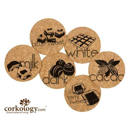 CORKOLOGY Chocolate Cork Coaster Sets 403